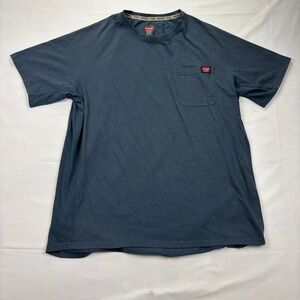 Wrangler Workwear Pocket T-Shirt Raglan Sleeve Cotton Blend 2XL Navy Blue Tee